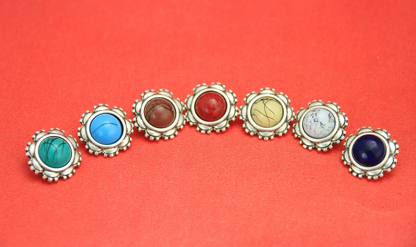 FS0414>>MADE IN EUROPE zamak flower slider for 10mm flat cord, 10mm flat cord slider, with cabochon,Qty1