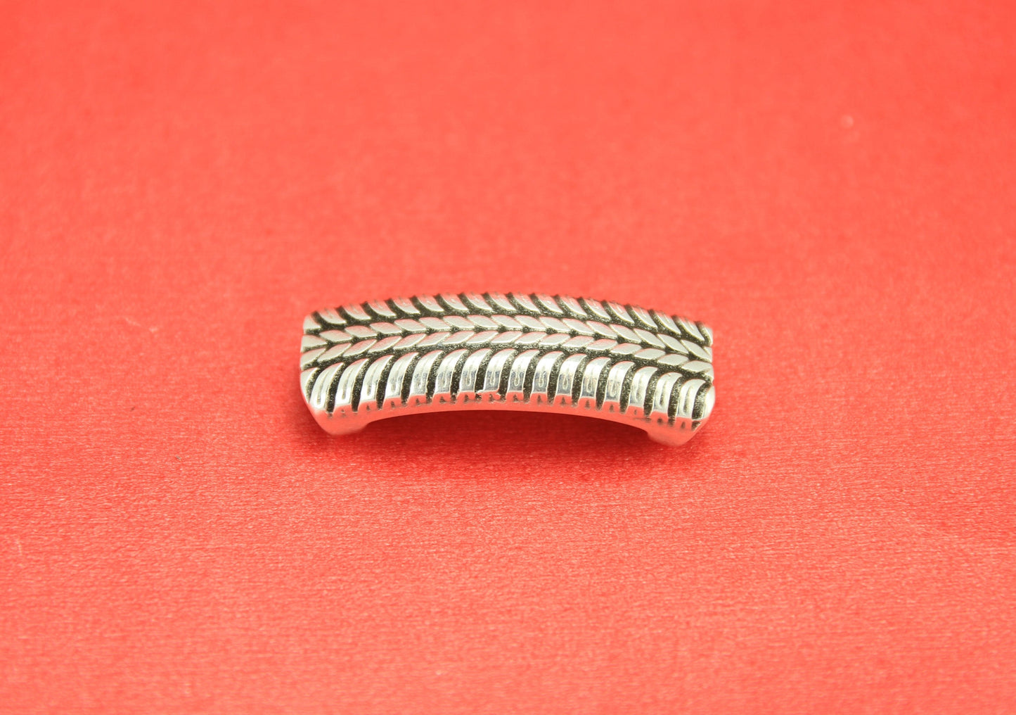 LS0044>>MADE in EUROPE zamak slider tube, 10x5mm licorice cord slider, large engraved tube slider, 10x5mm tube slider Qty1