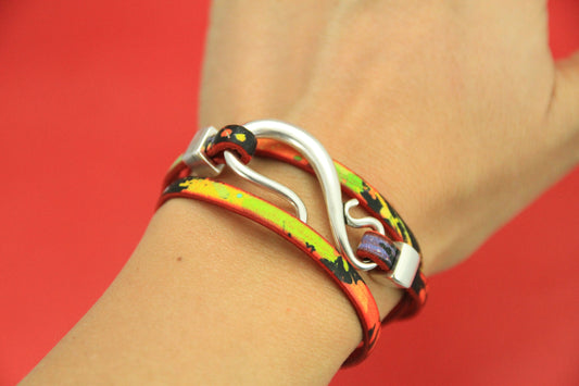 FC0333>>MADE in EUROPE zamak hook clasp set with 2 cord loop makers, silver hook set for bracelet , Qty 1set