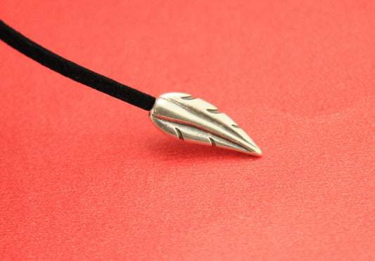 6/4 MADE in EUROPE 2 zamak cord ends, silver leaf cord end caps, 2mm round cord ends, zamak 2mm round cord ends, Qty2