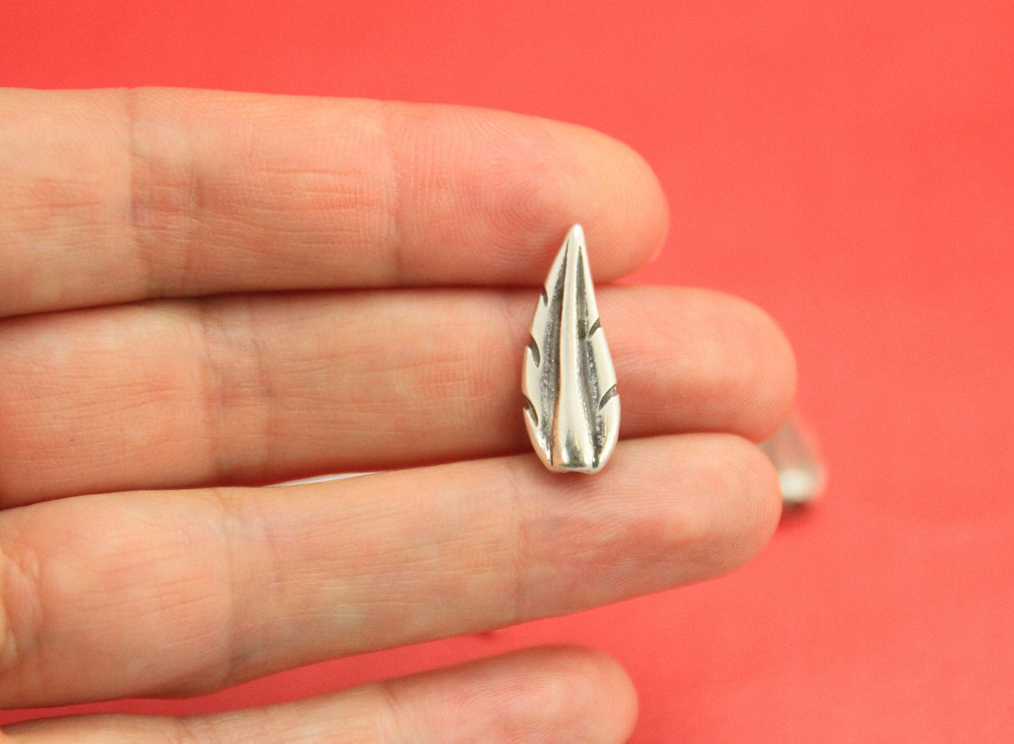 6/4 MADE in EUROPE 2 zamak cord ends, silver leaf cord end caps, 2mm round cord ends, zamak 2mm round cord ends, Qty2