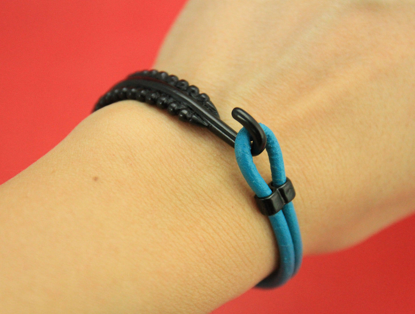 B0083>>MADE IN EUROPE zamak half bracelet with separator, half cuff, black half bracelet, Qty 1set