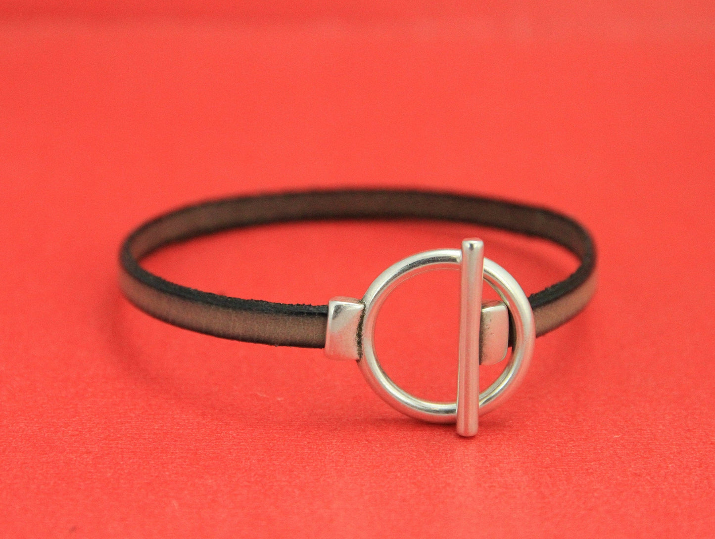 FC0338>>MADE in EUROPE zamak flat toggle clasp, 5mm flat toggle clasp, zamak silver clasp, 5mm flat cord clasp, (PF11616)Qty1