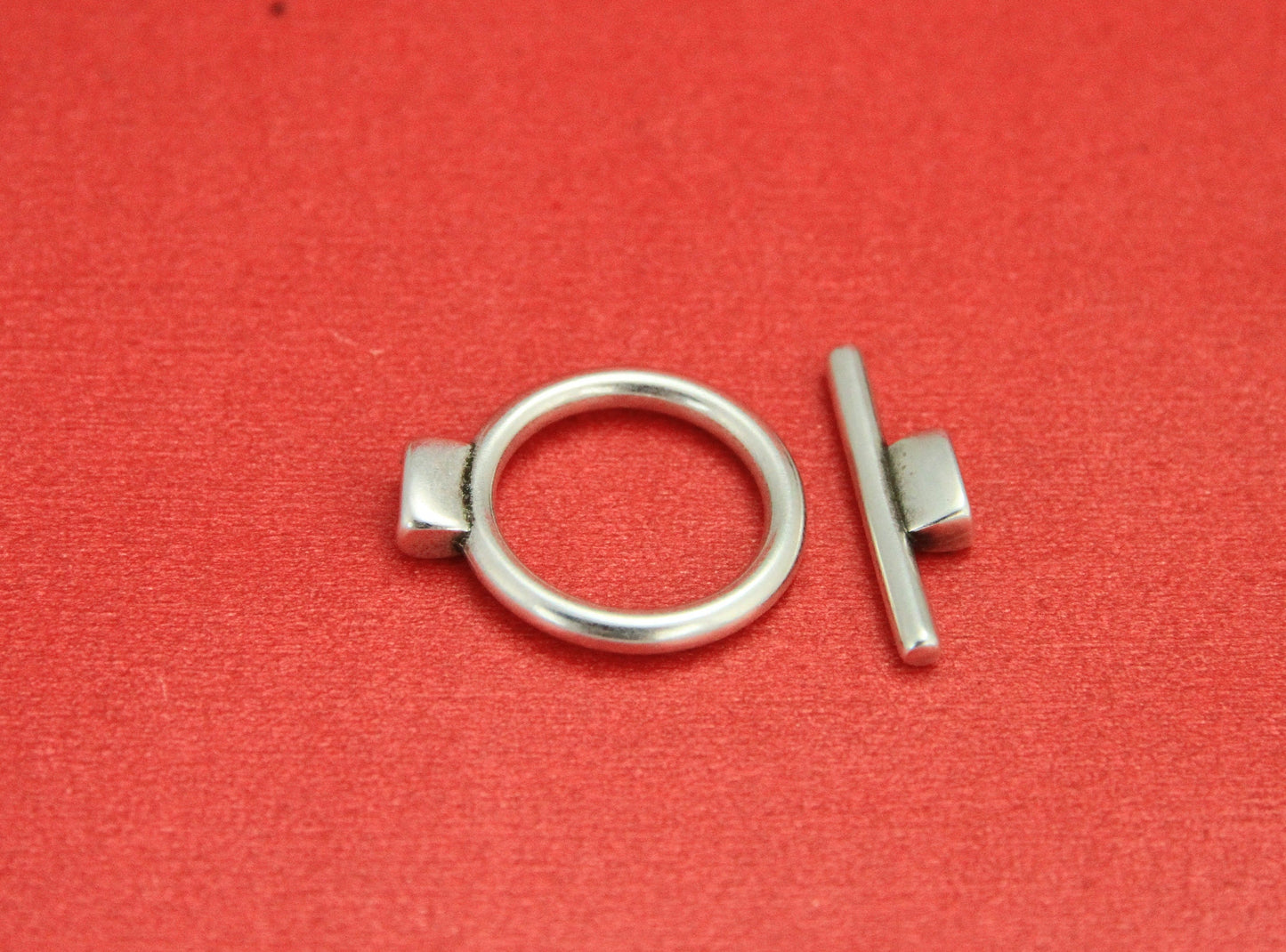 FC0338>>MADE in EUROPE zamak flat toggle clasp, 5mm flat toggle clasp, zamak silver clasp, 5mm flat cord clasp, (PF11616)Qty1