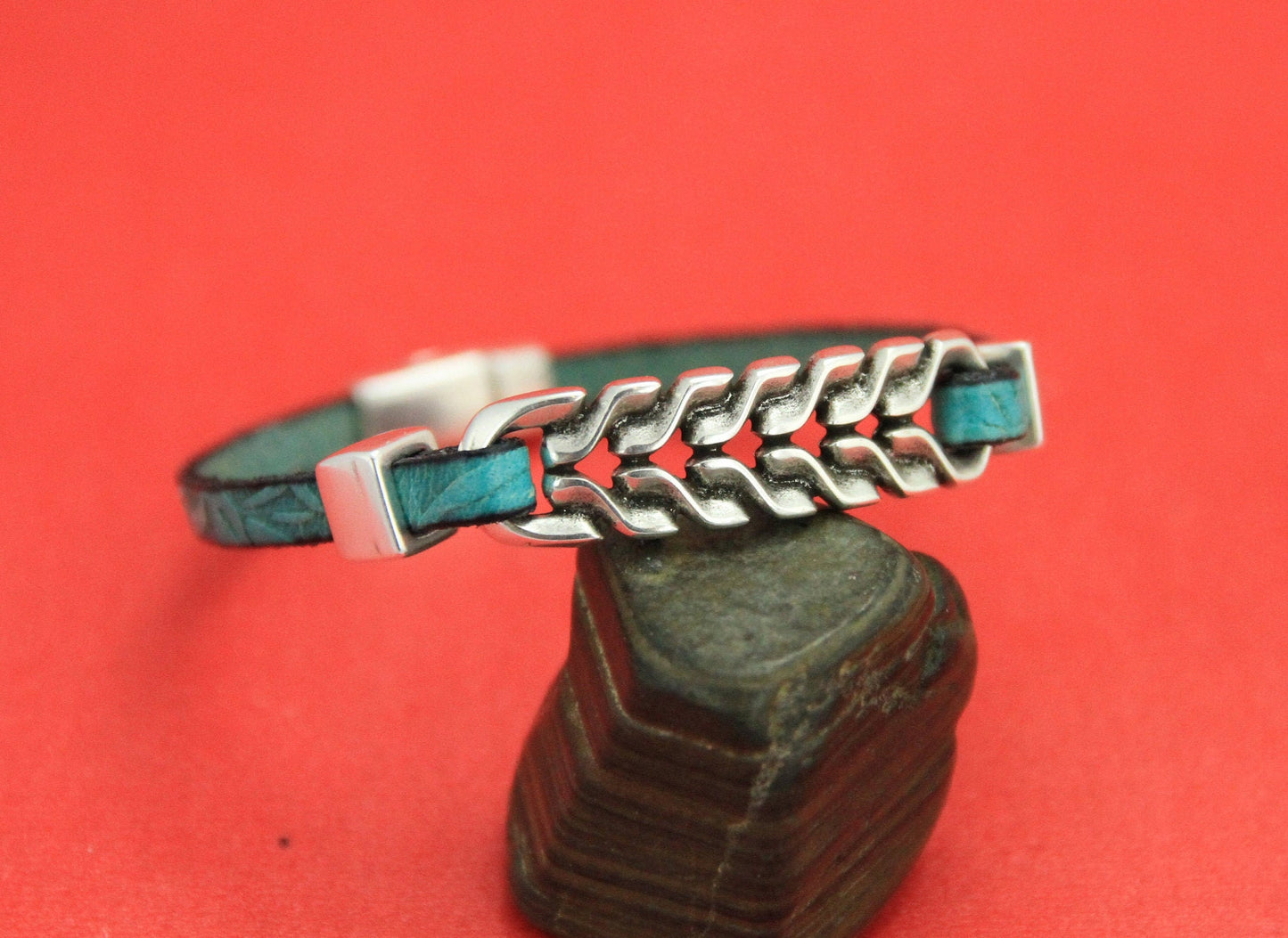C0139>>MADE in EUROPE zamak connector, 5mm cord connector, flat 5mm leather cord connector, Qty 1