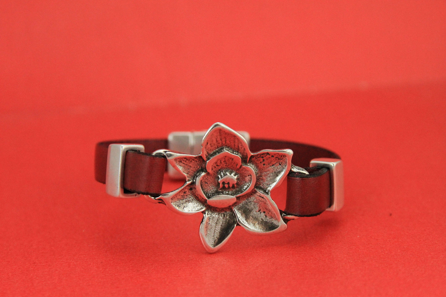 C0062>>MADE in EUROPE zamak flower connector, bracelet zamak component (ABLZ25) qty1