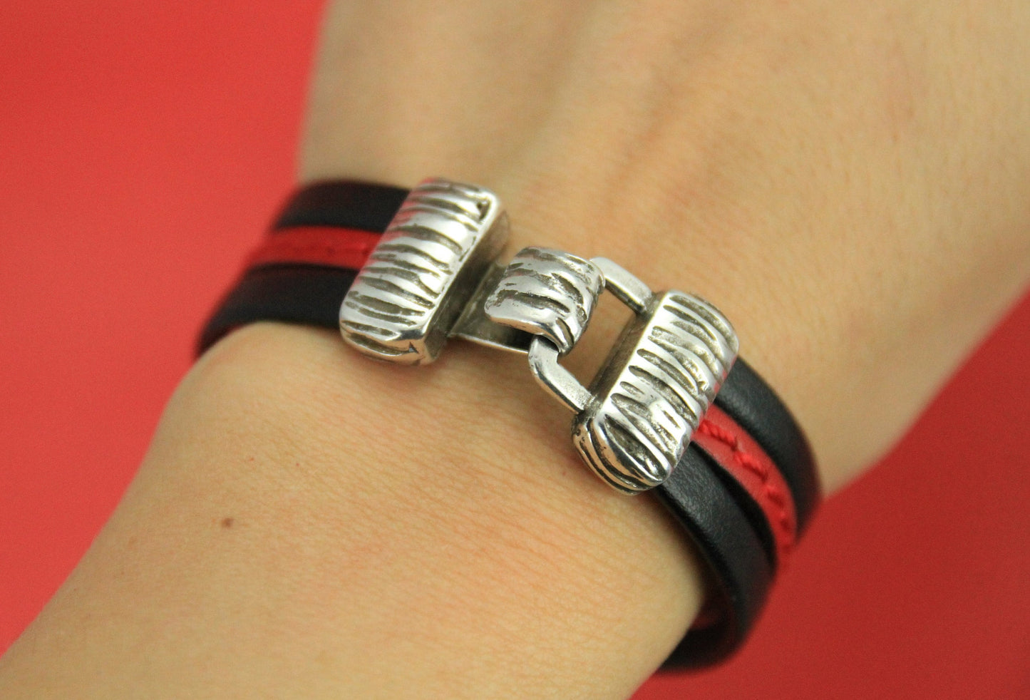 FC0346>>MADE in EUROPE zamak 15mm flat cord clasp, 15mm flat leather clasp, 15mm flat hook clasp, Qty1