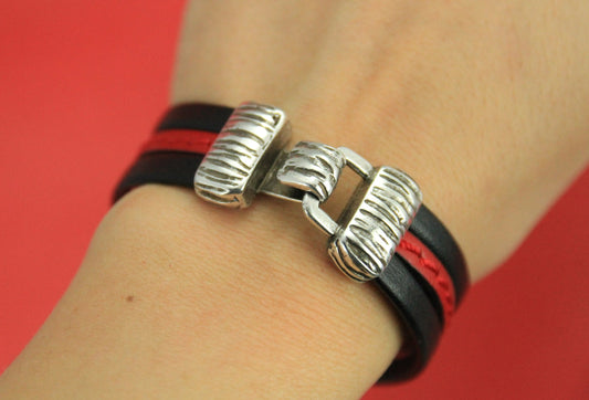 FC0346>>MADE in EUROPE zamak 15mm flat cord clasp, 15mm flat leather clasp, 15mm flat hook clasp, Qty1