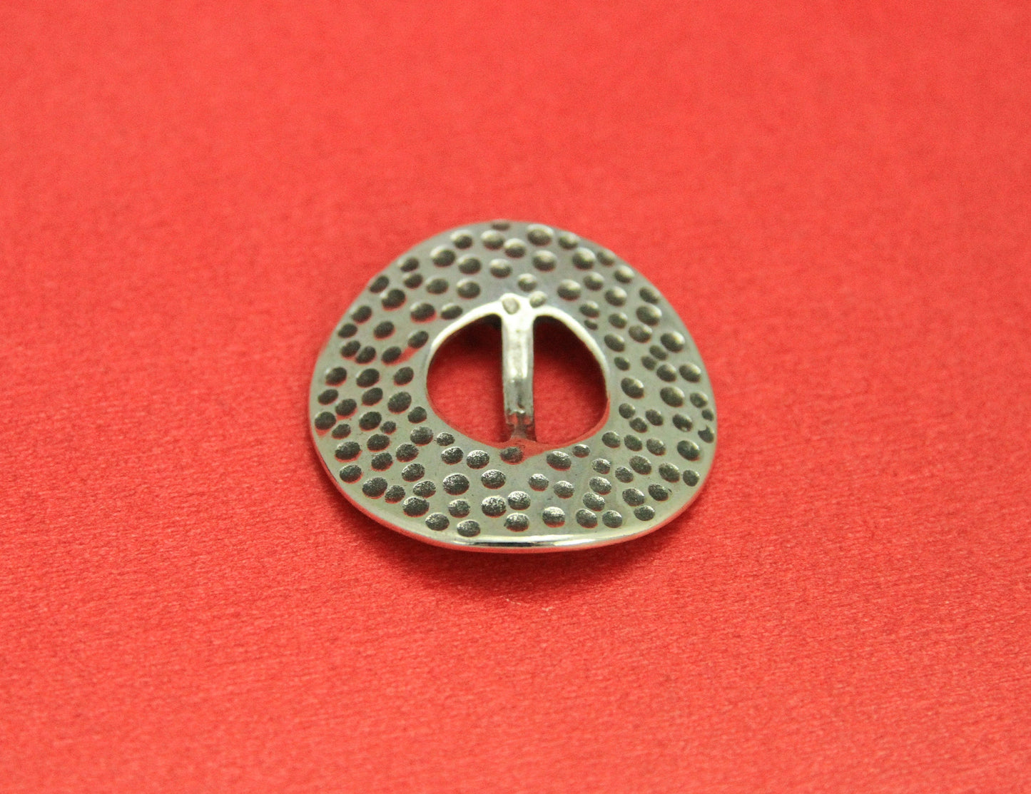 FS0434>>MADE IN EUROPE zamak round slider, hammered slider for 10mm flat cord, Qty1