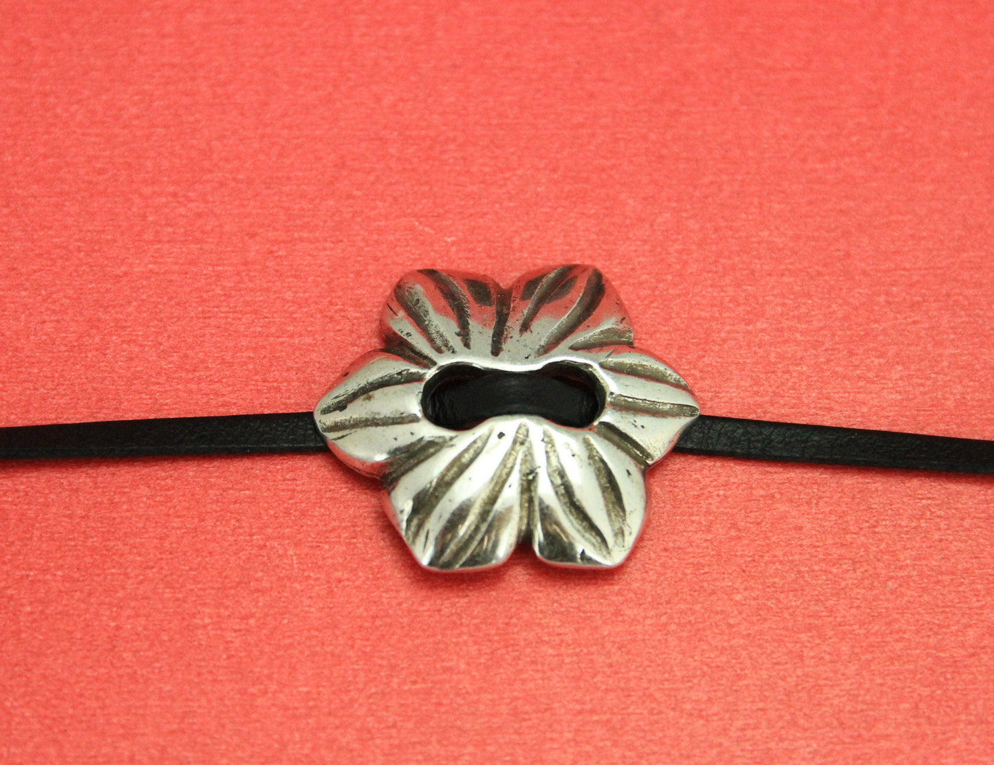 RS0053>>MADE in EUROPE 2 zamak flower sliders, flat flower sliders, Qty2