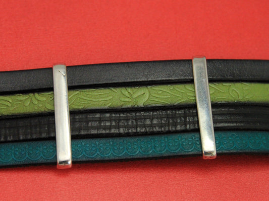 FS0442>>MADE in EUROPE 2 zamak sliders for 40mm cord, 40mm flat cord slider, zamak bar slider, qty2