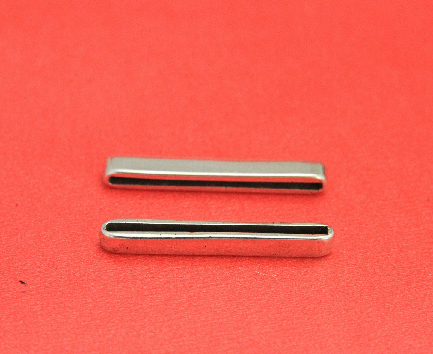 FS0442>>MADE in EUROPE 2 zamak sliders for 40mm cord, 40mm flat cord slider, zamak bar slider, qty2