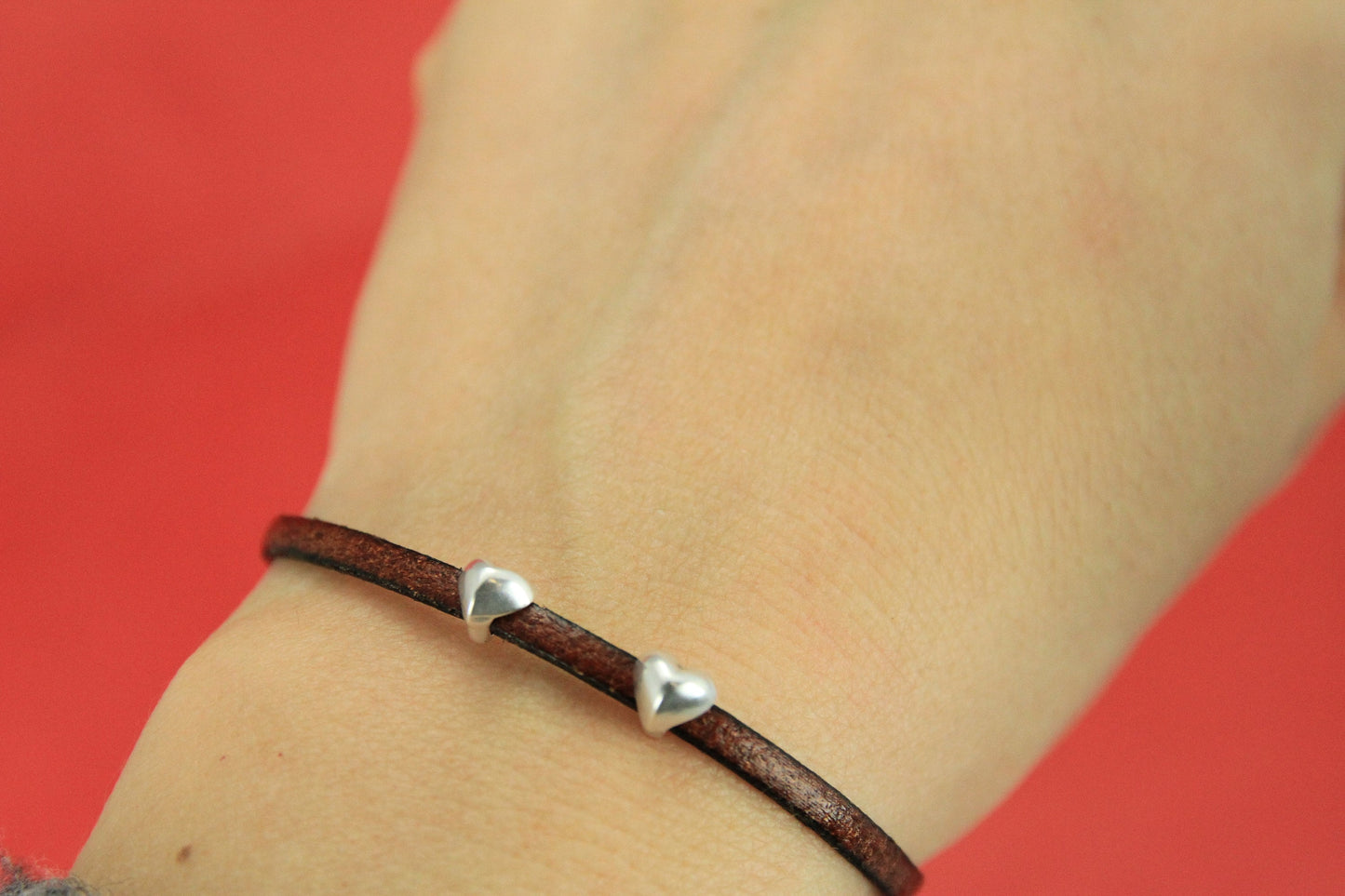 FS0448>>MADE IN EUROPE 4 zamak heart sliders, flat 3mm cord heart sliders, 3mm flat cord sliders. Qty4