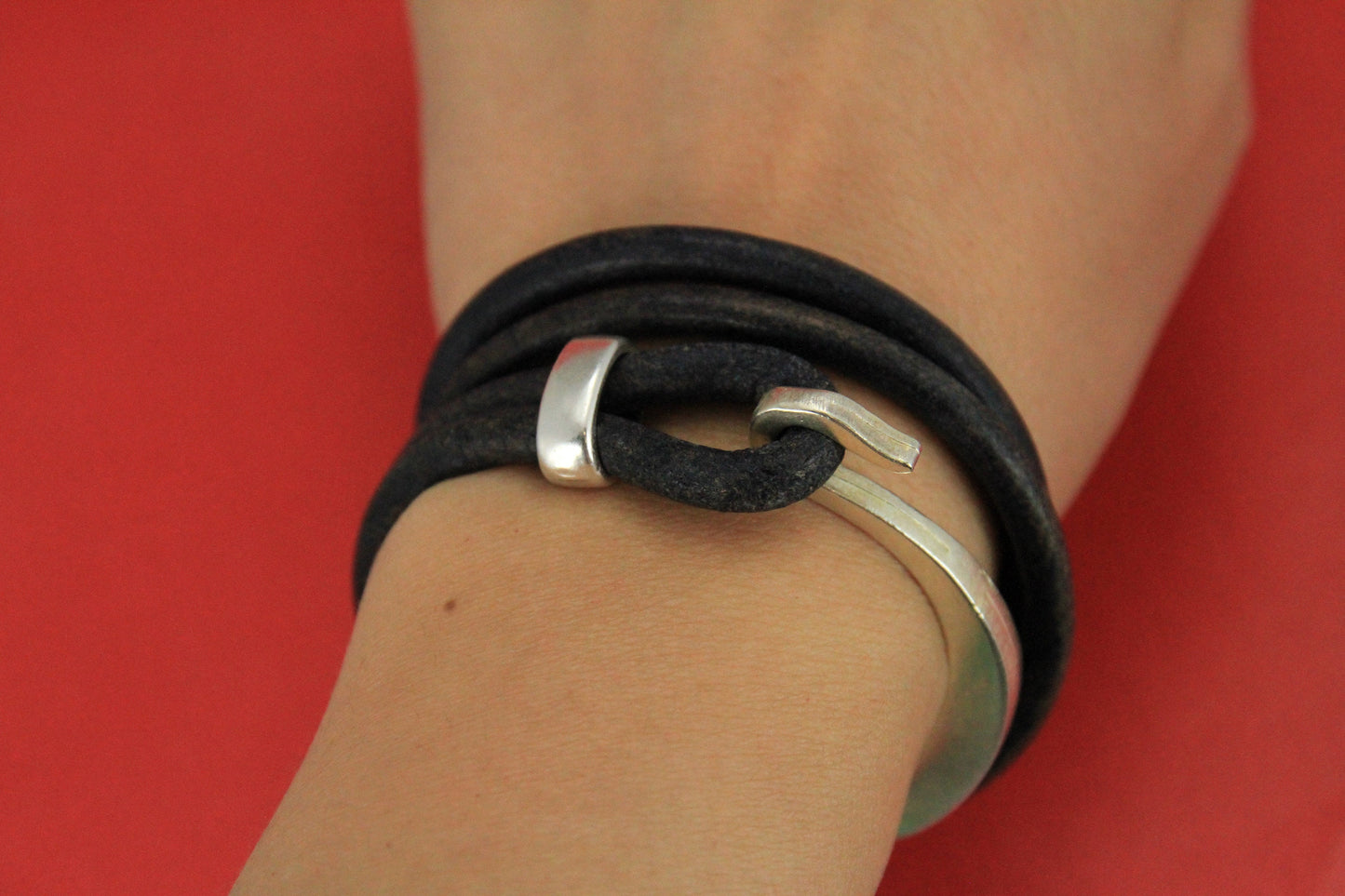 RC0167>>MADE in EUROPE zamak hook clasp, 5mm round cord hook clasp, qty1