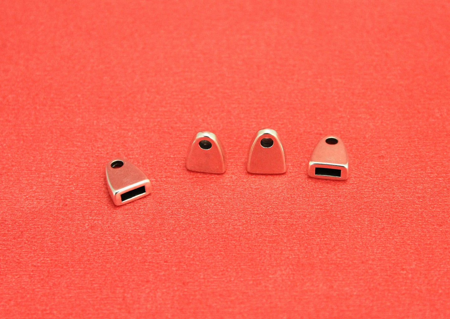 FC0362>>MADE in EUROPE leather cord ends, flat leather cord 2 end caps, leather cord end caps, Qty2