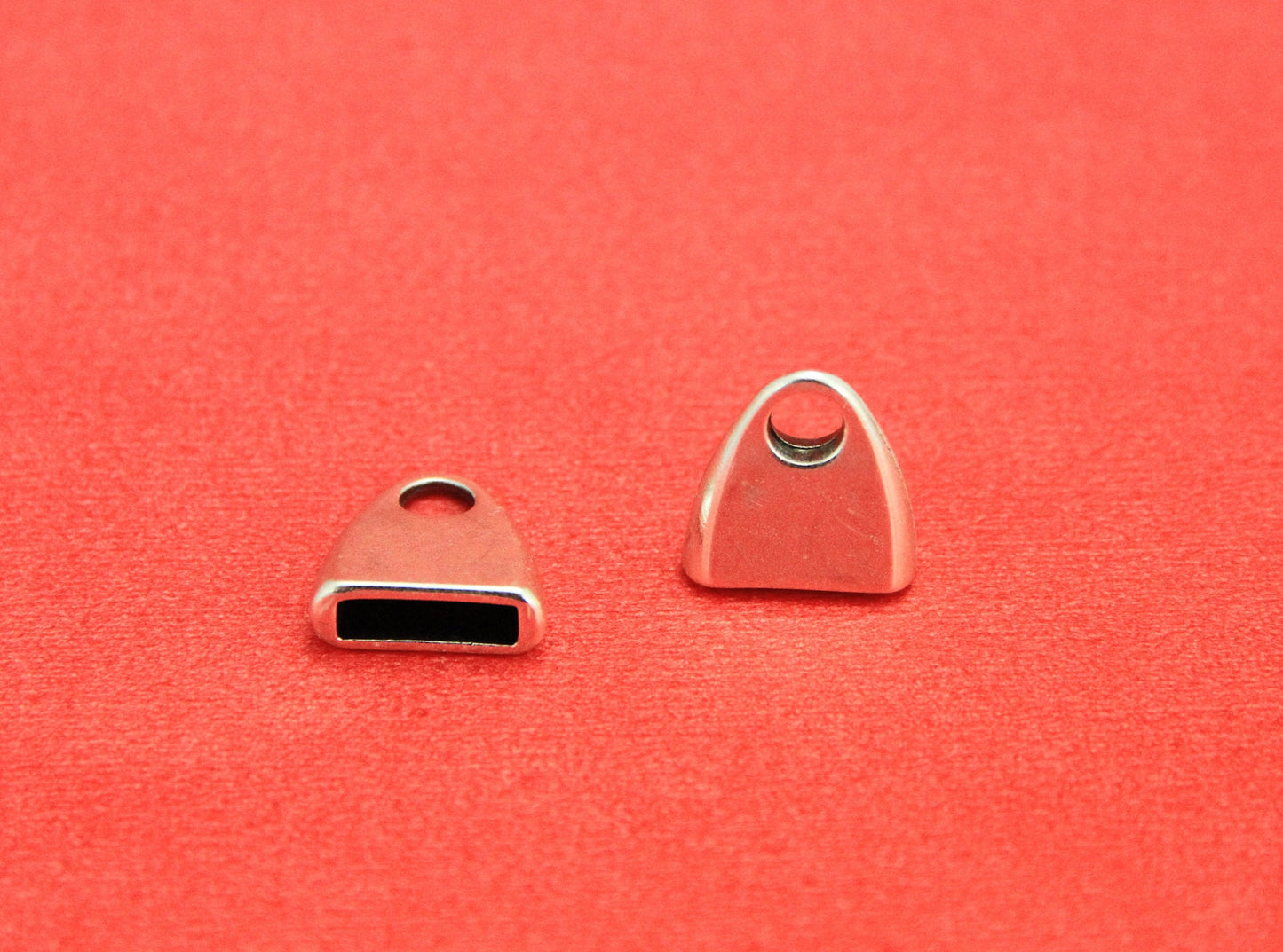 FC0362>>MADE in EUROPE leather cord ends, flat leather cord 2 end caps, leather cord end caps, Qty2