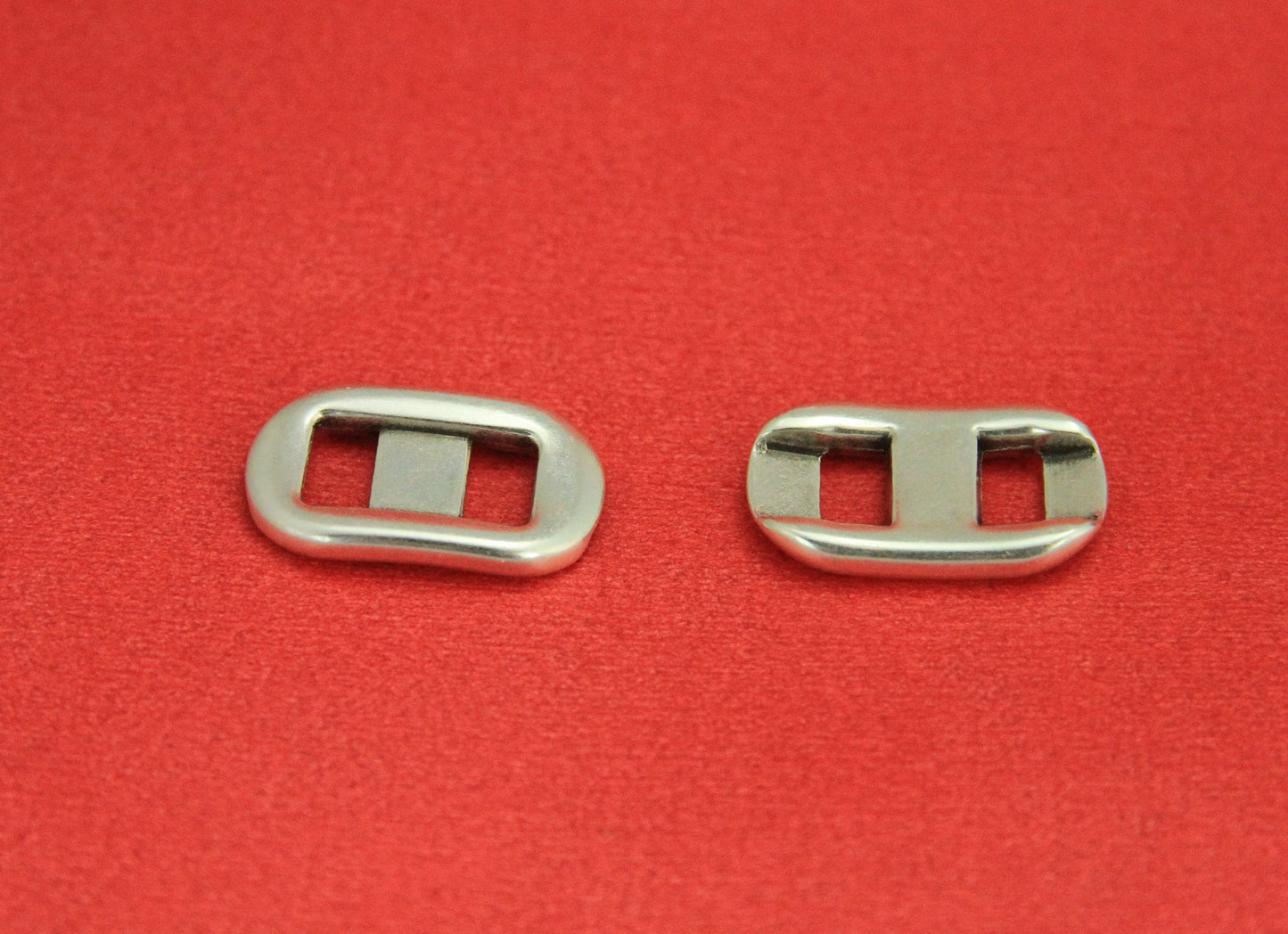 FS0445>>MADE in EUROPE 2 flat cord zamak sliders, 5mm cord buckle sliders, flat 5mm cord slider, Qty2
