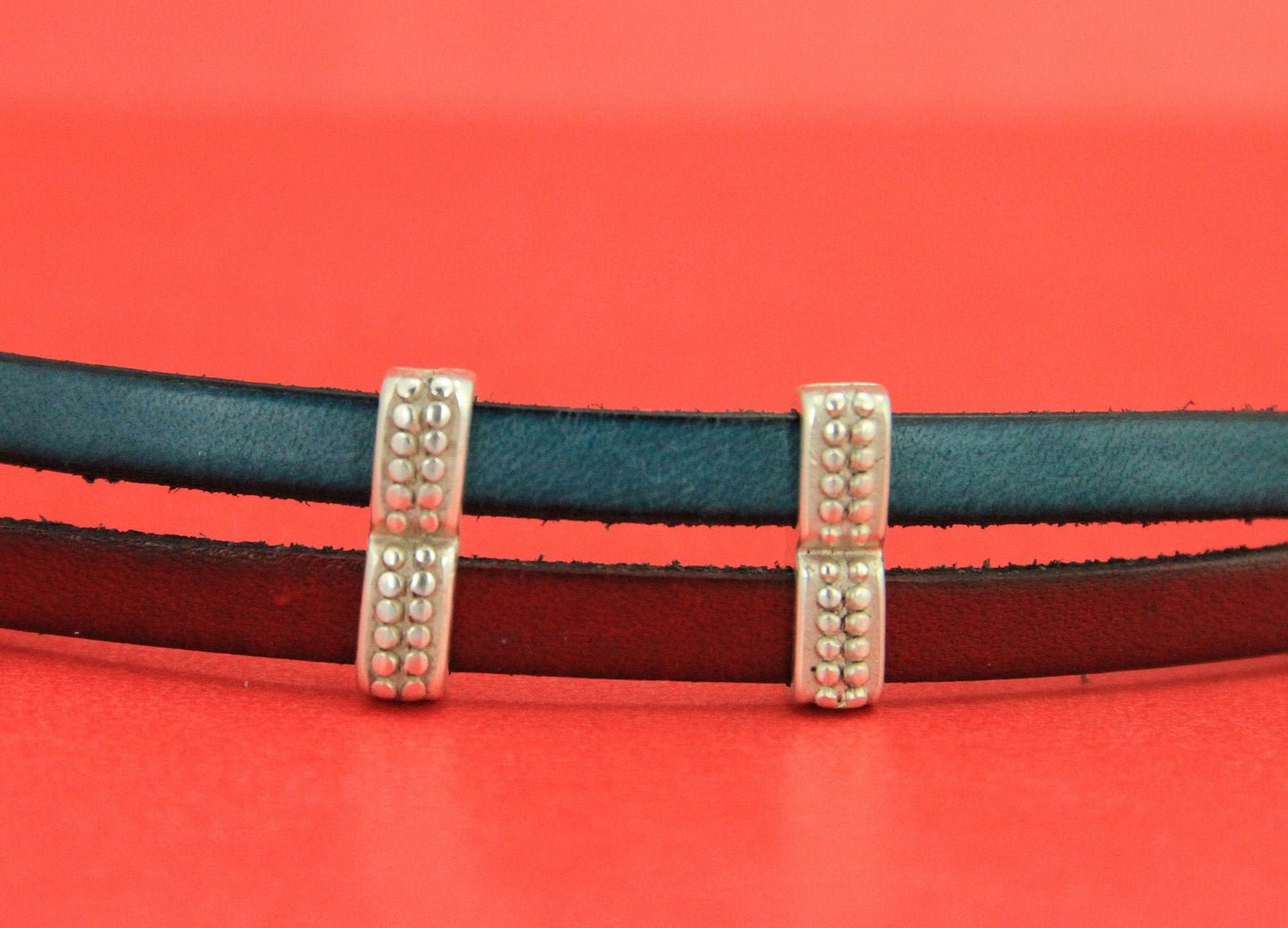12/2 MADE in EUROPE 2 zamak strand separators, flat cord strand separators, 6mm flat cord strand separators, qty2