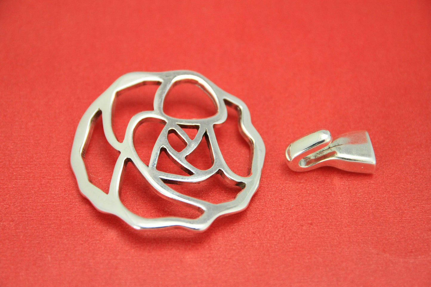 FC0345>>MADE in EUROPE zamak flat cord hook clasp, 10mm flat cord flower hook clasp, Qty1set