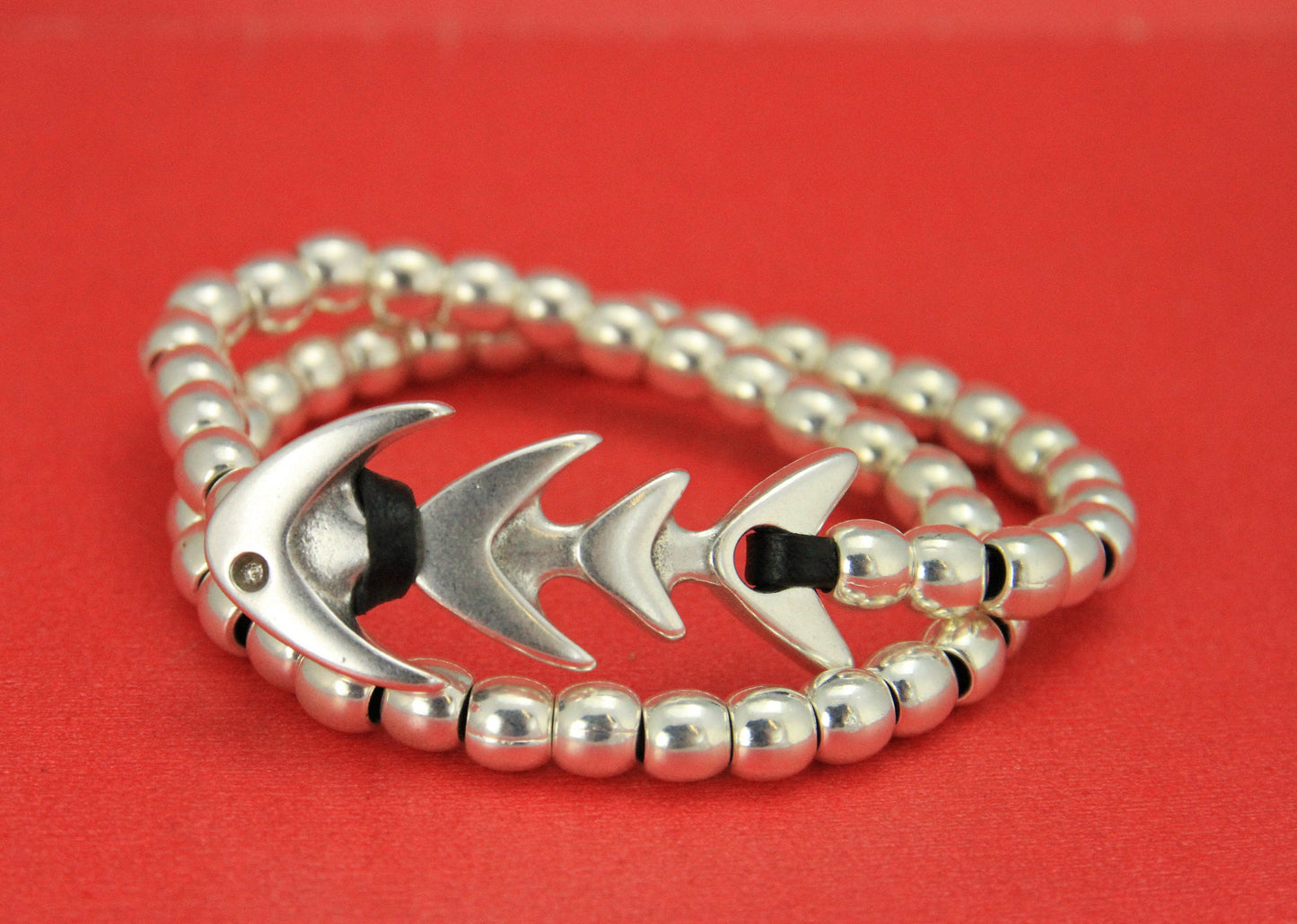 RC0162>>MADE in EUROPE zamak fish hook clasp, silver fish hook for bracelet, Qty 1 set