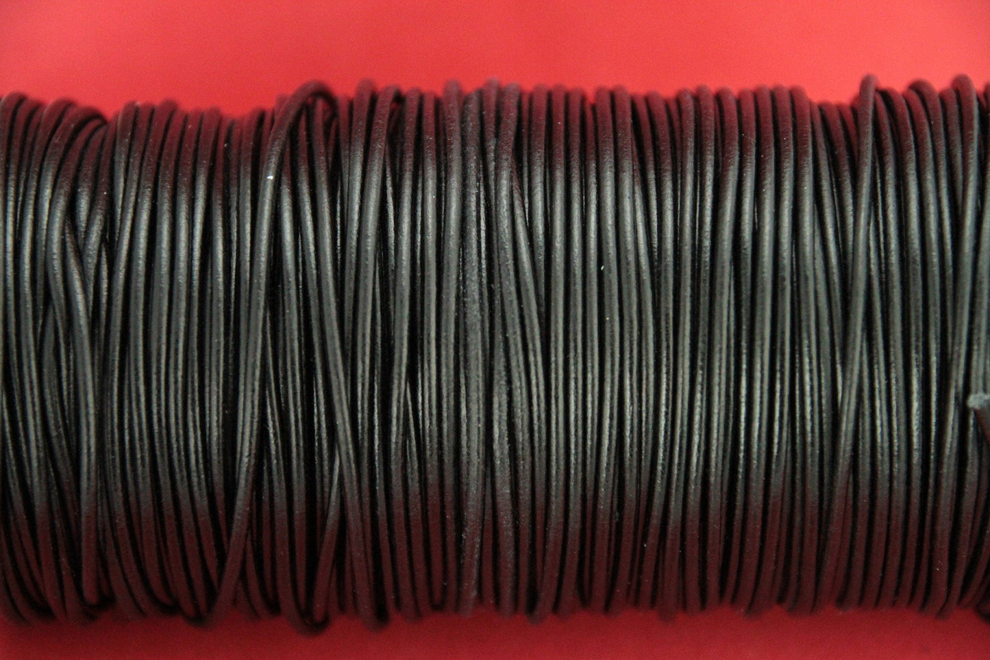MADE IN SPAIN 2 yards of 2mm leather cord, 2mm black leather cord, 2mm jewelry leather cord (MARR2BLK)