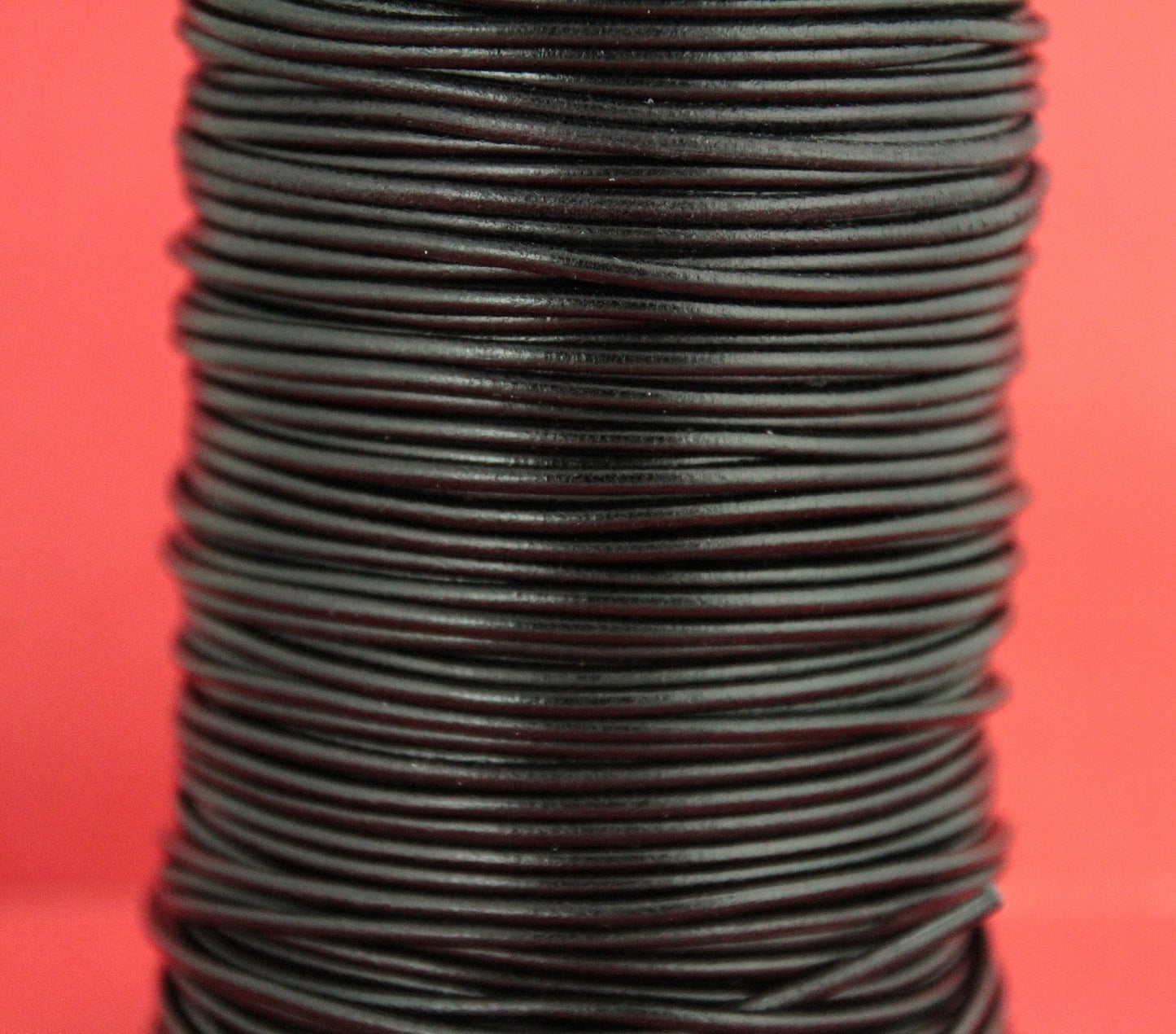 MADE IN SPAIN 2 yards of 2.5mm leather cord, 2.5mm black leather cord,  2.5mm jewelry leather cord (MARR25BLK)