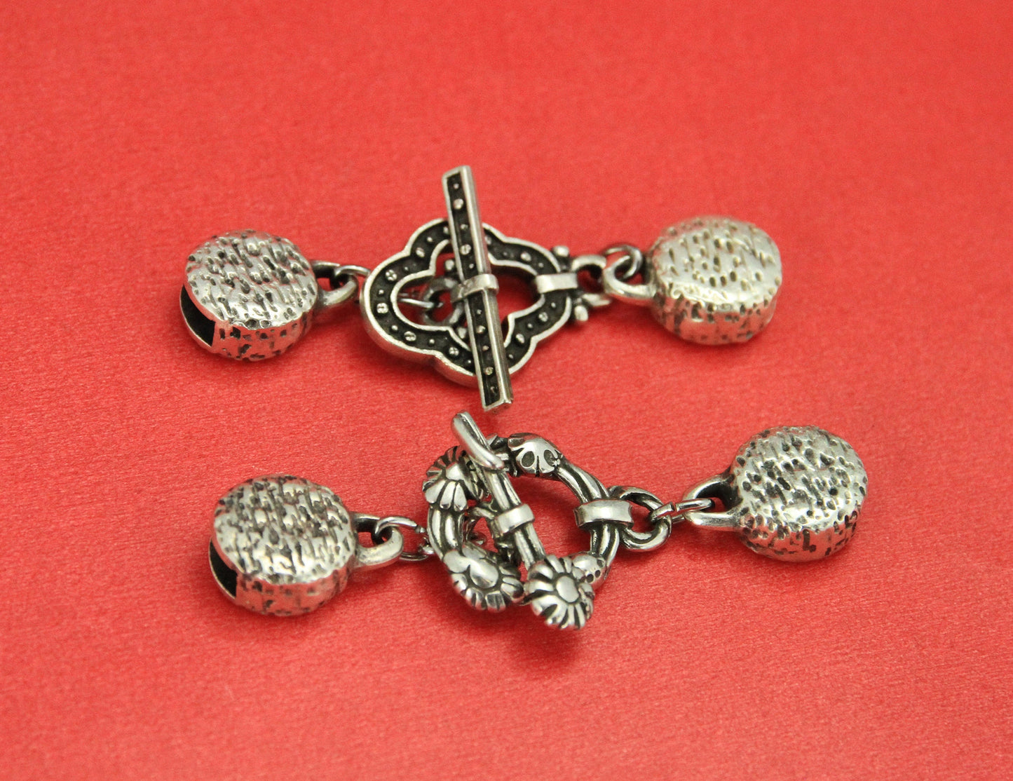 RC0165>>MADE IN EUROPE multi strand round cord toggle clasp, wrap bracelet toggle clasp
