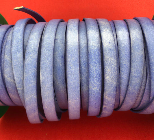 MADE in SPAIN 2 feet of 10mm lavender leather cord, vintage lavender leather cord, (MARF10VIOLPAST)