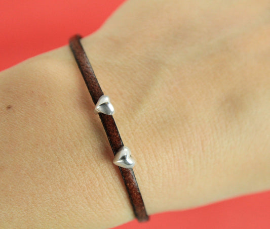 FS0448>>MADE IN EUROPE 4 zamak heart sliders, flat 3mm cord heart sliders, 3mm flat cord sliders. Qty4