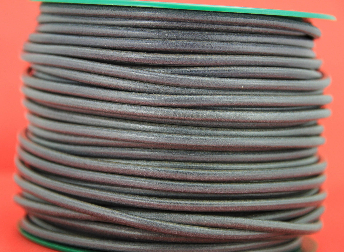 MADE IN SPAIN 1 yard grey leather cord, grey 4mm leather cord (MARR4GRIS)