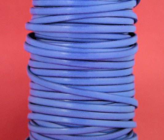 MADE in EUROPE 1 yard of 5mm flat lavender leather cord, genuine leather 5mm, 5mm lilac leather cord(MARF5VIOLINT)