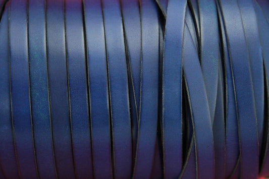 MADE in EUROPE 24" of genuine leather cord, flat 10mm leather cord, 10x2mm leather cord(MARF10AZV)