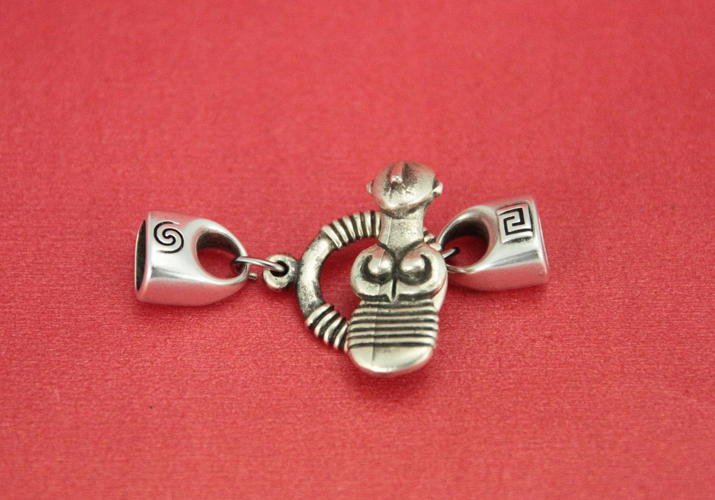 LC0025>>MADE IN EUROPE licorice  cord toggle clasp, 10x6mm cord toggle clasp(PF9033)
