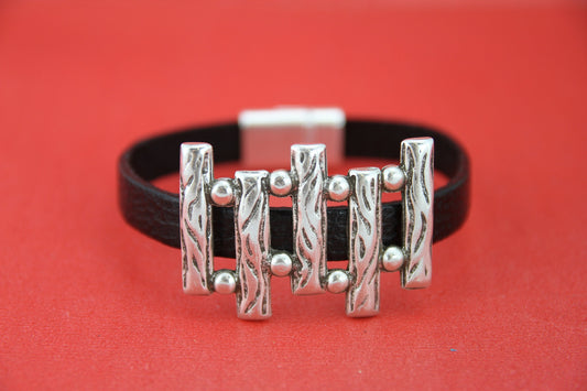 FS0433>>MADE in EUROPE zamak silver slider,  zamak 10mm flat slider, zamak central piece Qty1
