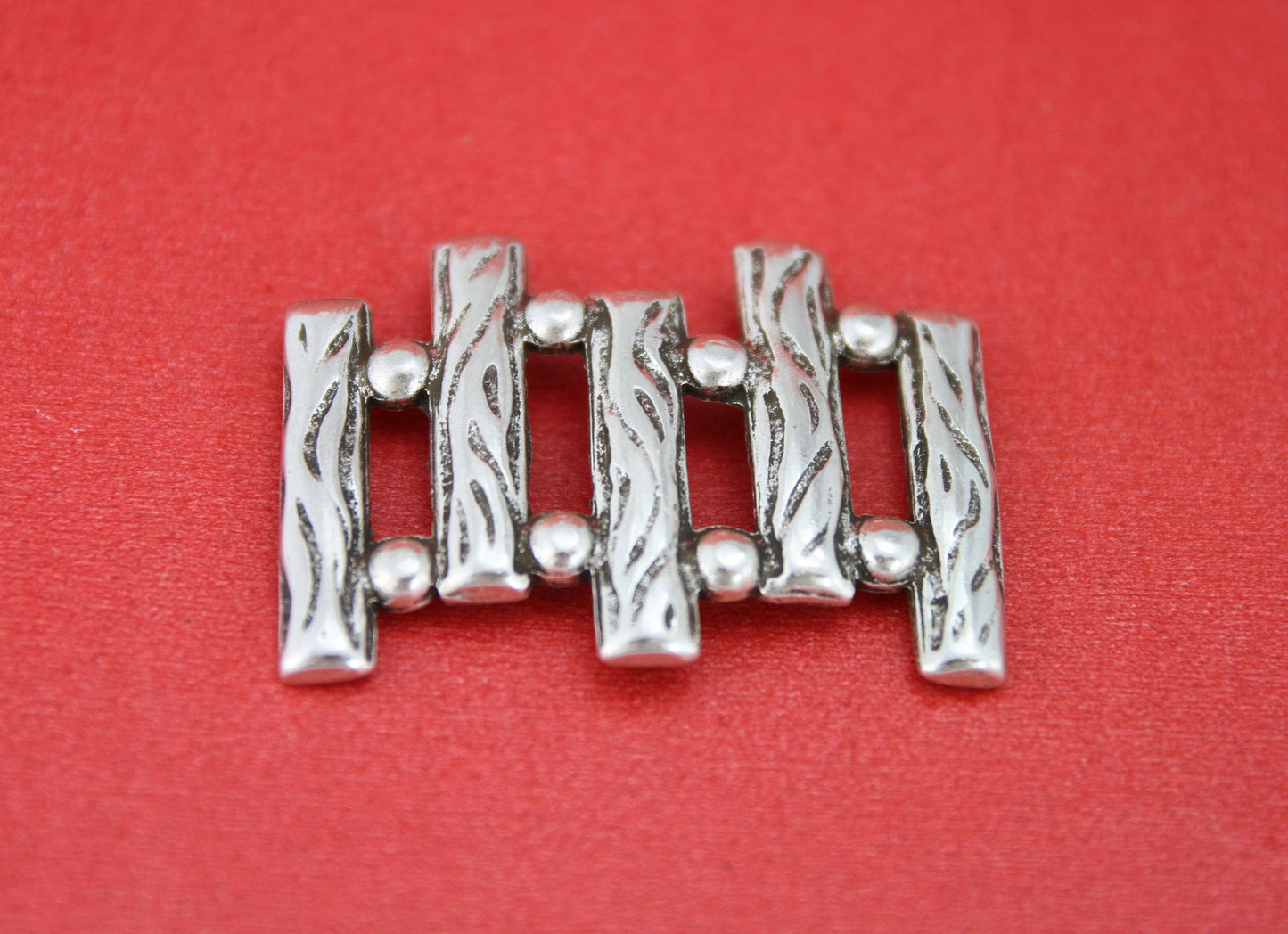 FS0433>>MADE in EUROPE zamak silver slider,  zamak 10mm flat slider, zamak central piece Qty1