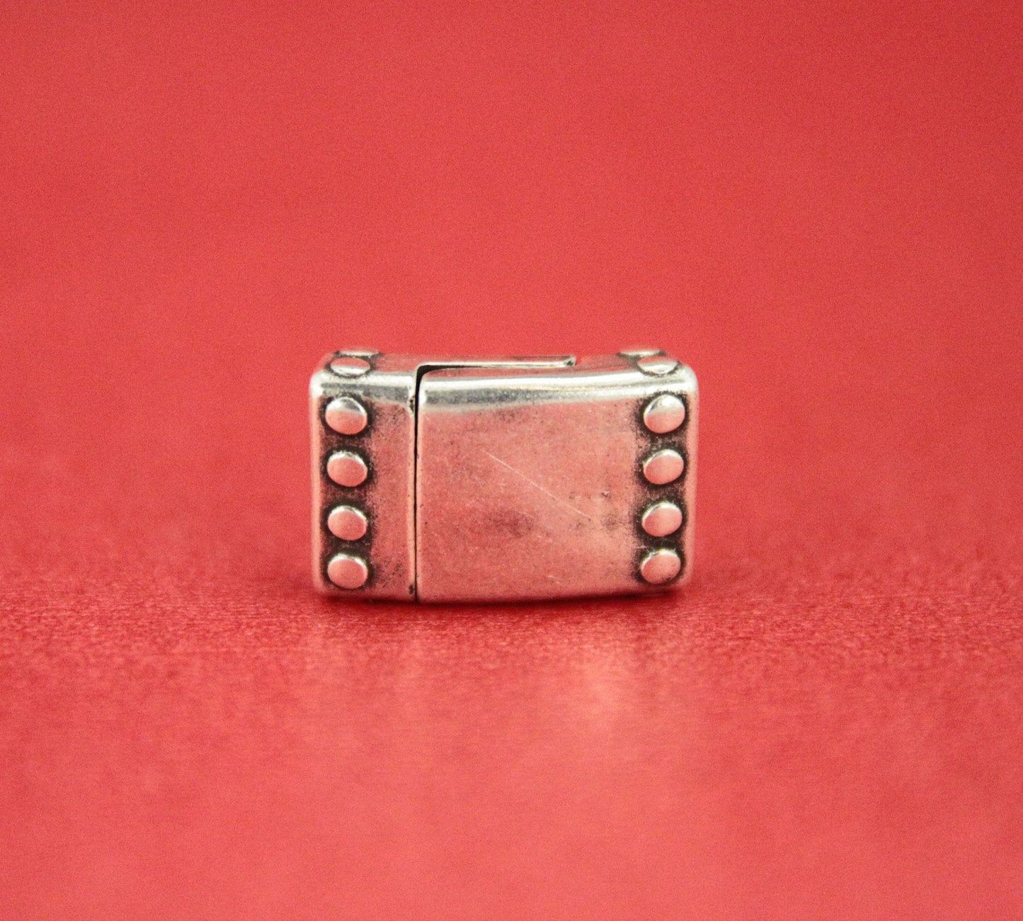 FC0347>>MADE in EUROPE zamak clasp, 10mm flat cord clasp, zamak  clasp for 10mm flat leather cord (TM10x3BOLITAS) Qty1