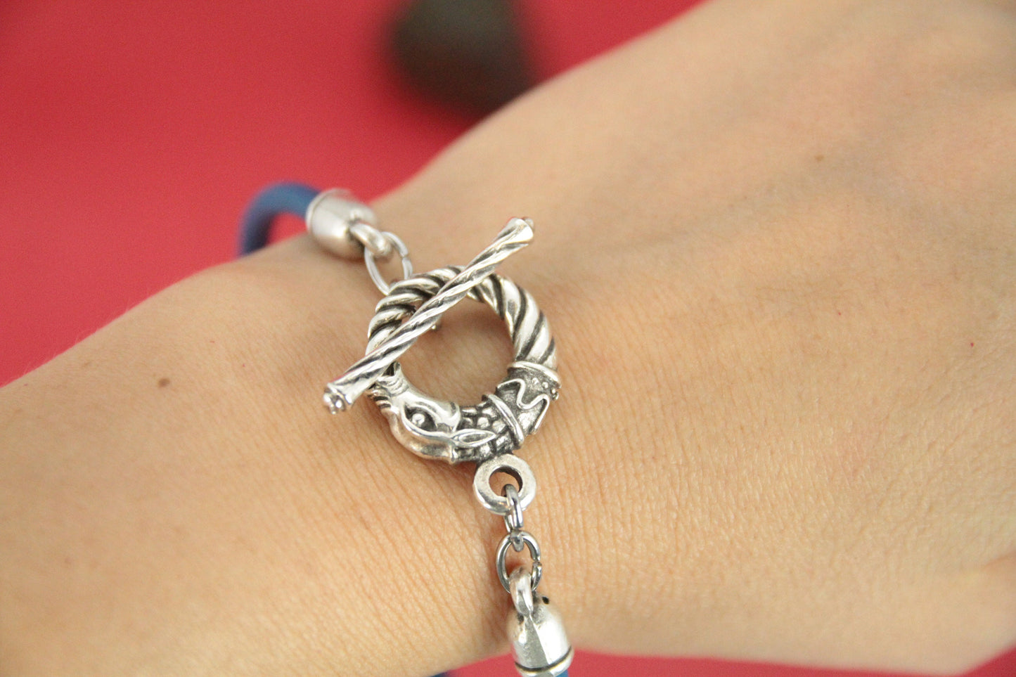 RC0169>>MADE IN EUROPE 4mm round cord toggle clasp, wrap bracelet toggle clasp(x2779/50497)