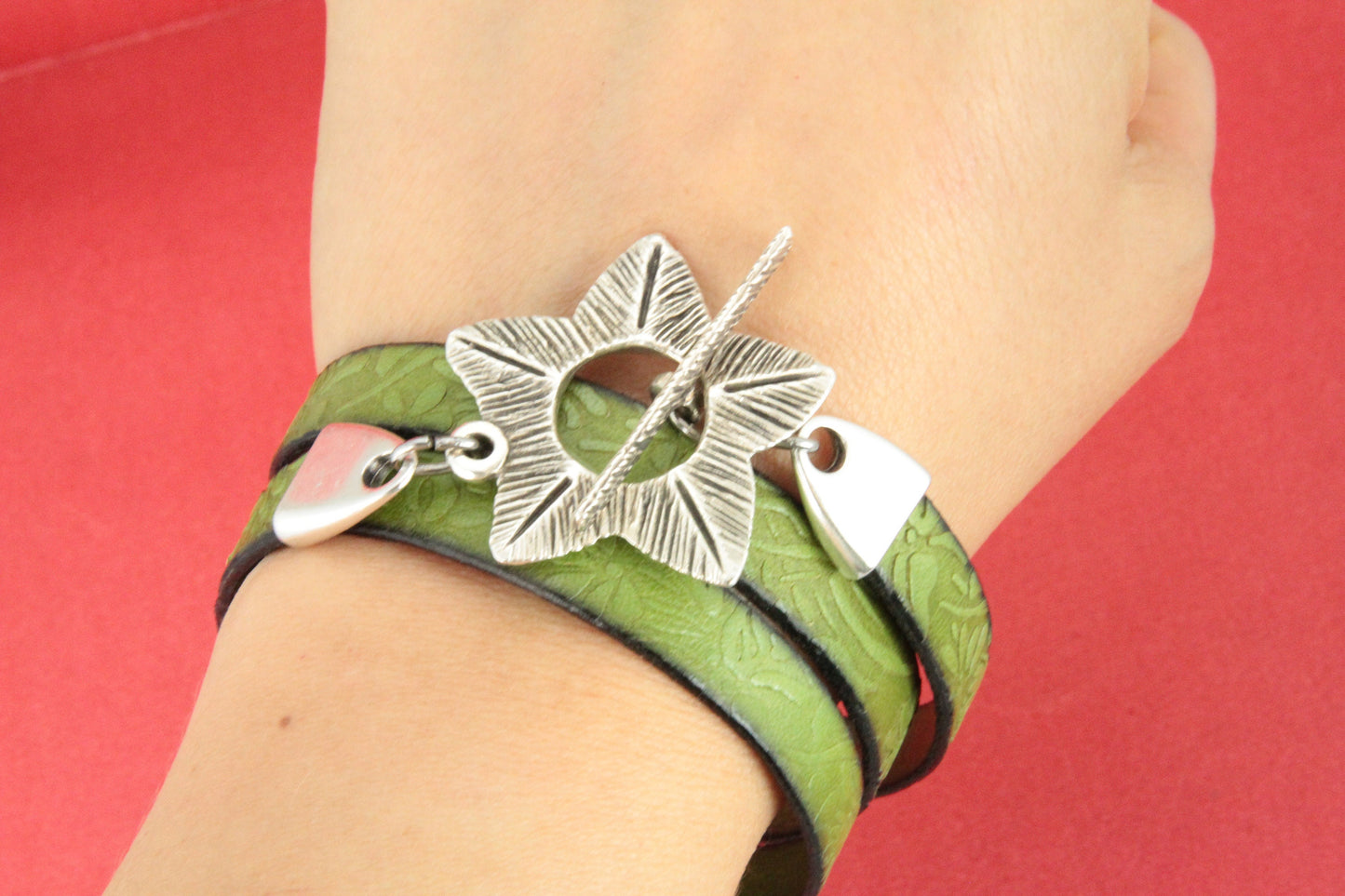 FC0199>> zamak flower toggle clasp, 10mm cord flower clasp,(X5455/2032)  Qty1