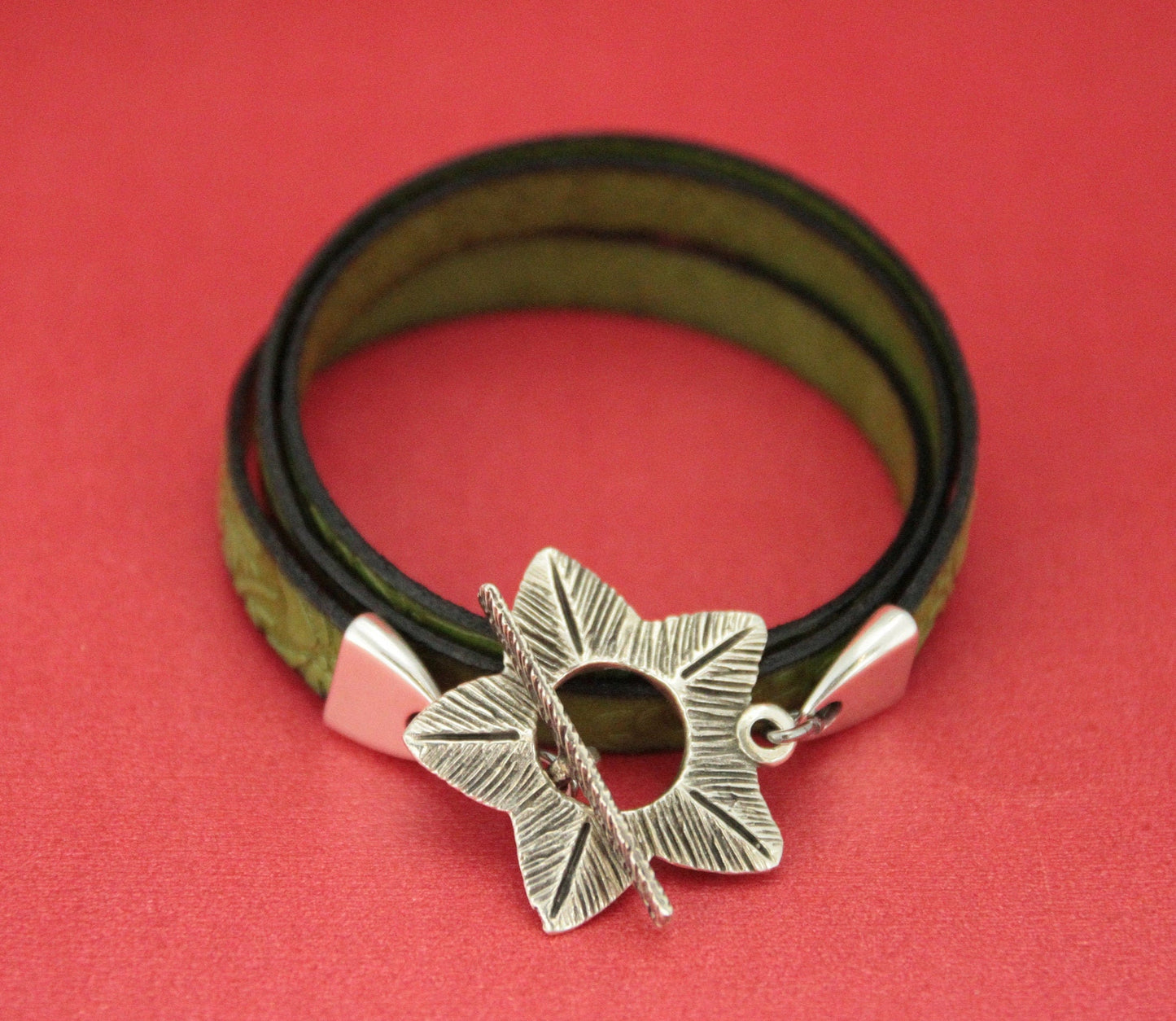 FC0199>> zamak flower toggle clasp, 10mm cord flower clasp,(X5455/2032)  Qty1