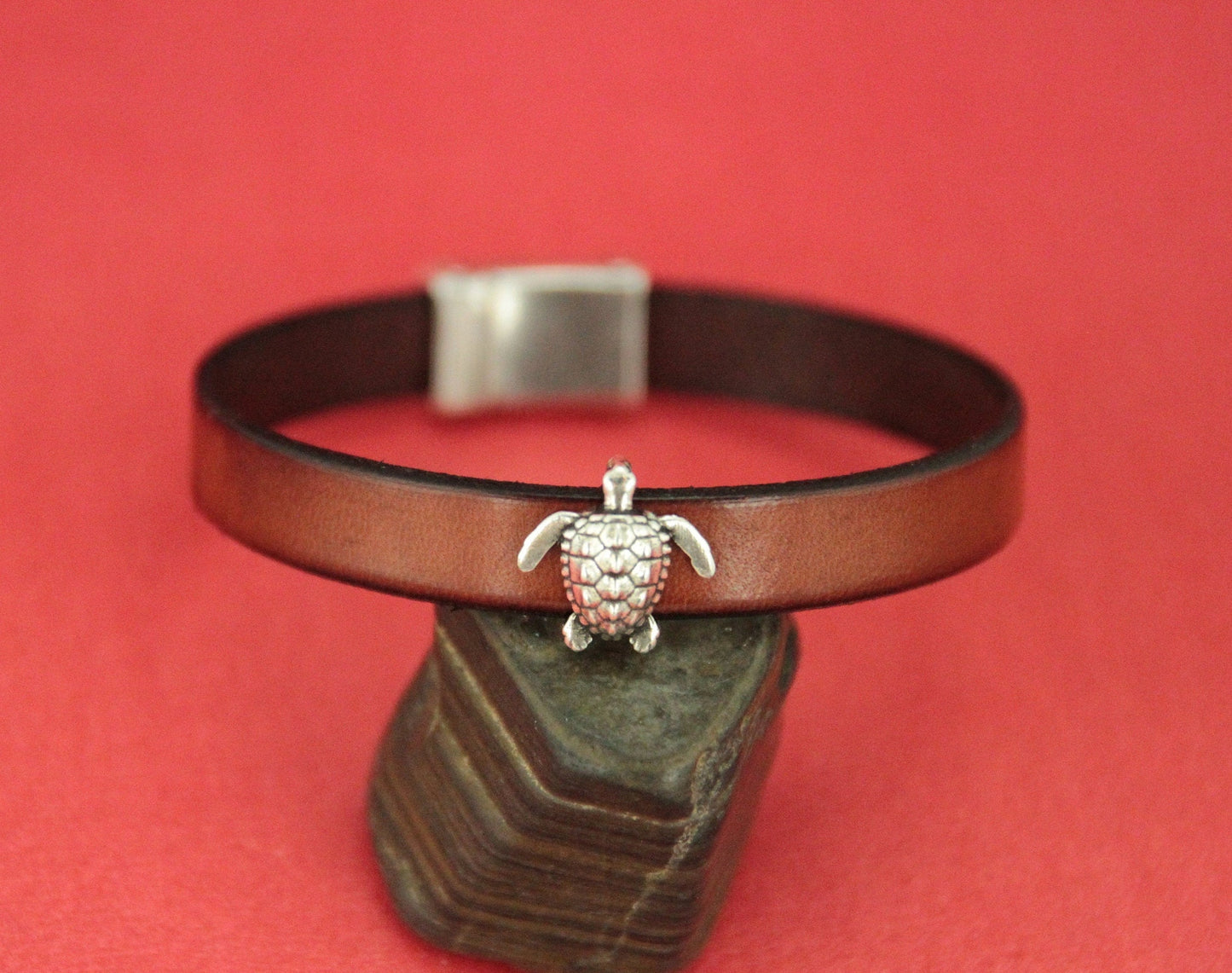 FS0450>>MADE in EUROPE 2 zamak turtle sliders, 10mm flat cord slider, 10mm leather cord  turtle slider, Qty2