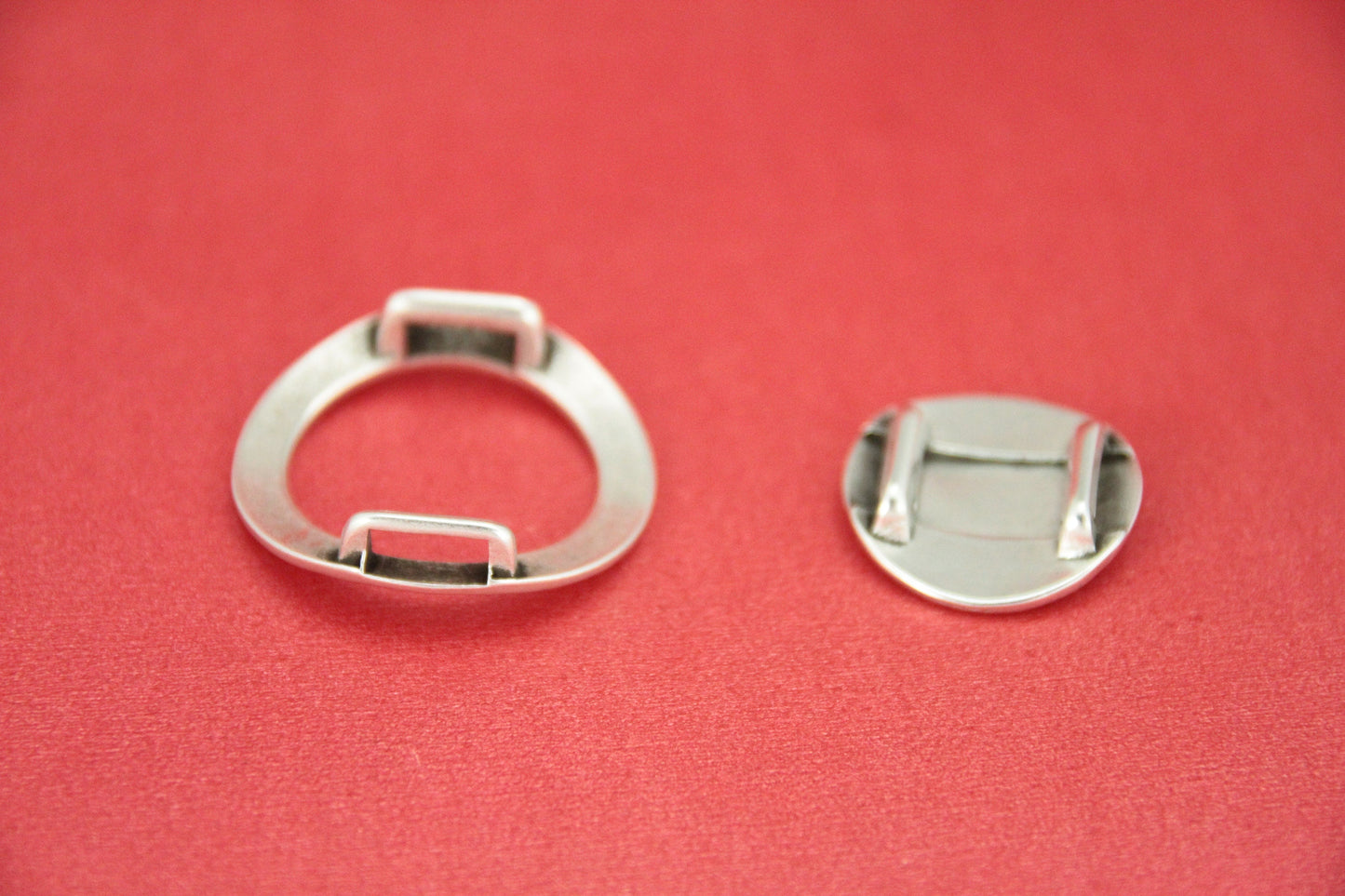 FS0114>>MADE in EUROPE zamak round hammered slider, 10mm flat cord slider, 10mm leather cord slider, zamak sliders  Qty1