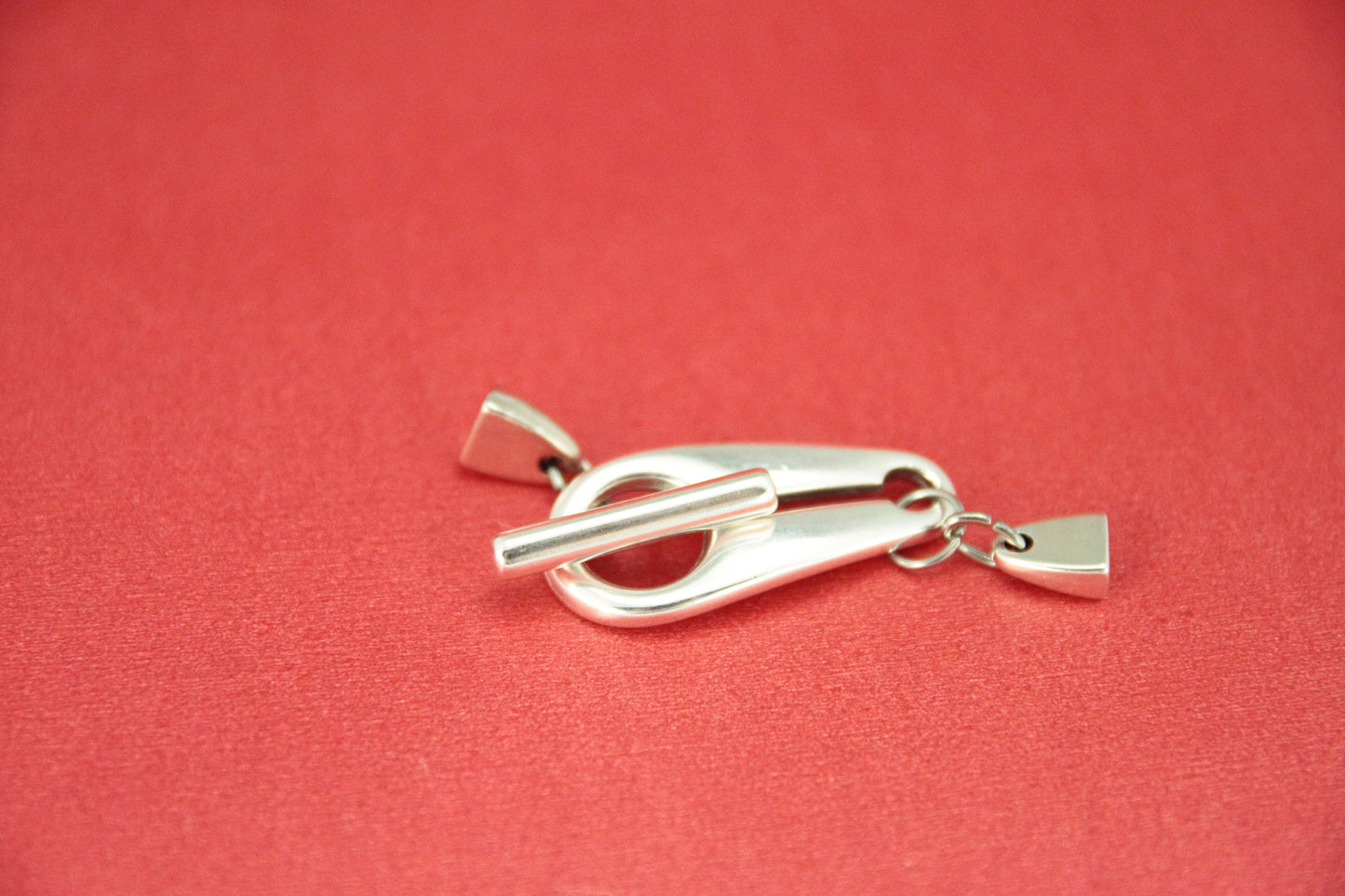 FC0350>>MADE in EUROPE zamak flat toggle clasp, 10mm or 5mm flat cord toggle clasp,(NG1421) Qty1