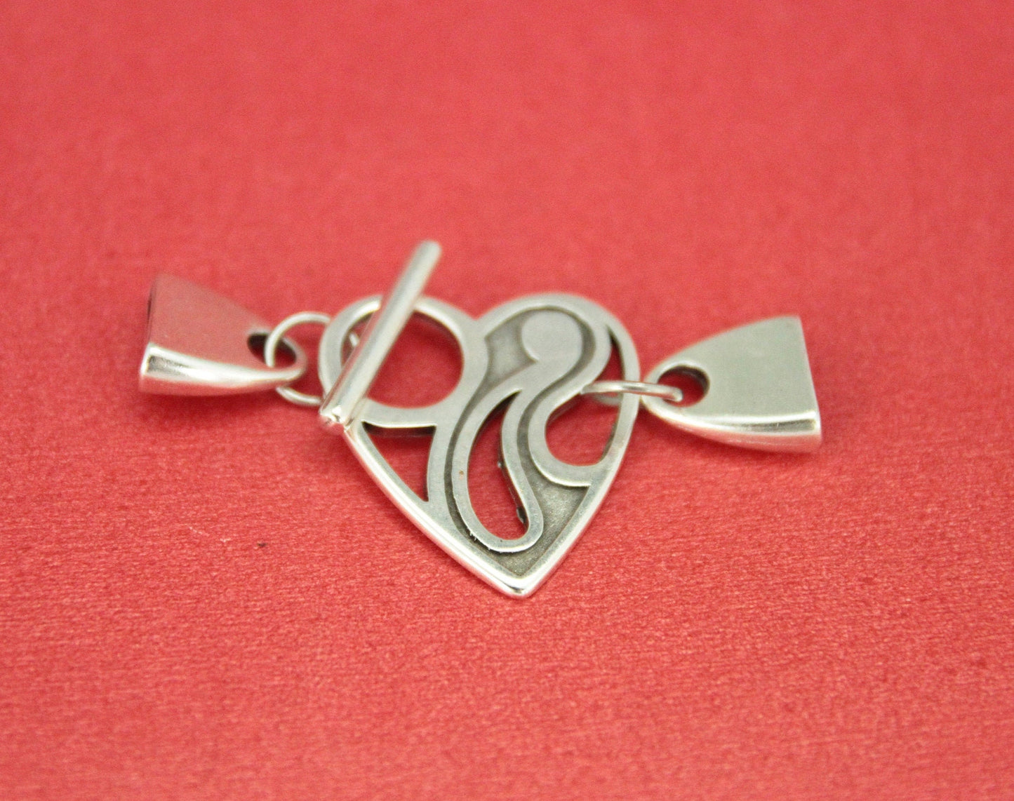 FC0351>>MADE in EUROPE zamak flat toggle clasp, 10mm or 5mm flat cord toggle clasp,(NG0001) Qty1