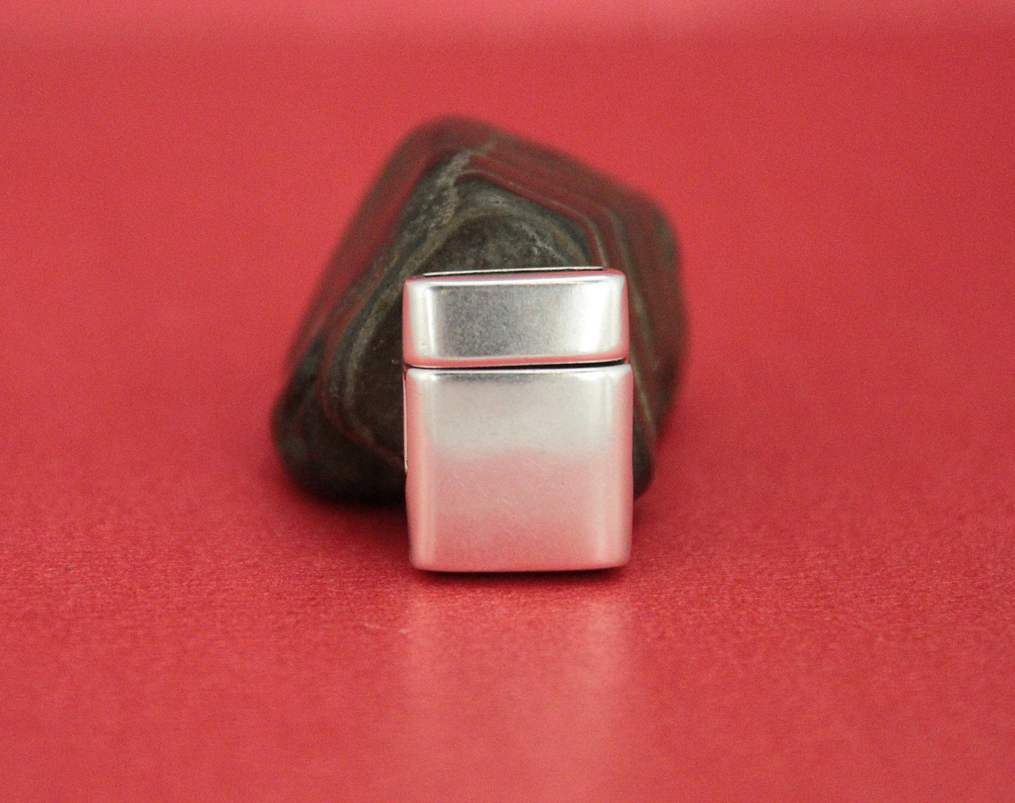 FC0348>>MADE in EUROPE zamak clasp, 13mm flat cord silver finished clasp Qty1