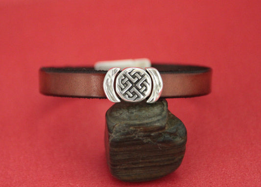 FS0458>> MADE IN EUROPE 2 zamak flat cord sliders, 10mm cord celtic knot sliders, qty2