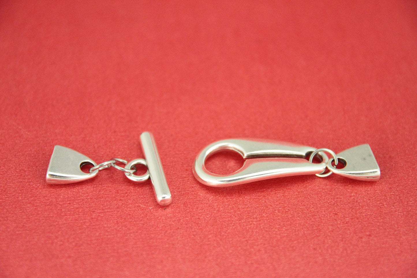 FC0350>>MADE in EUROPE zamak flat toggle clasp, 10mm or 5mm flat cord toggle clasp,(NG1421) Qty1