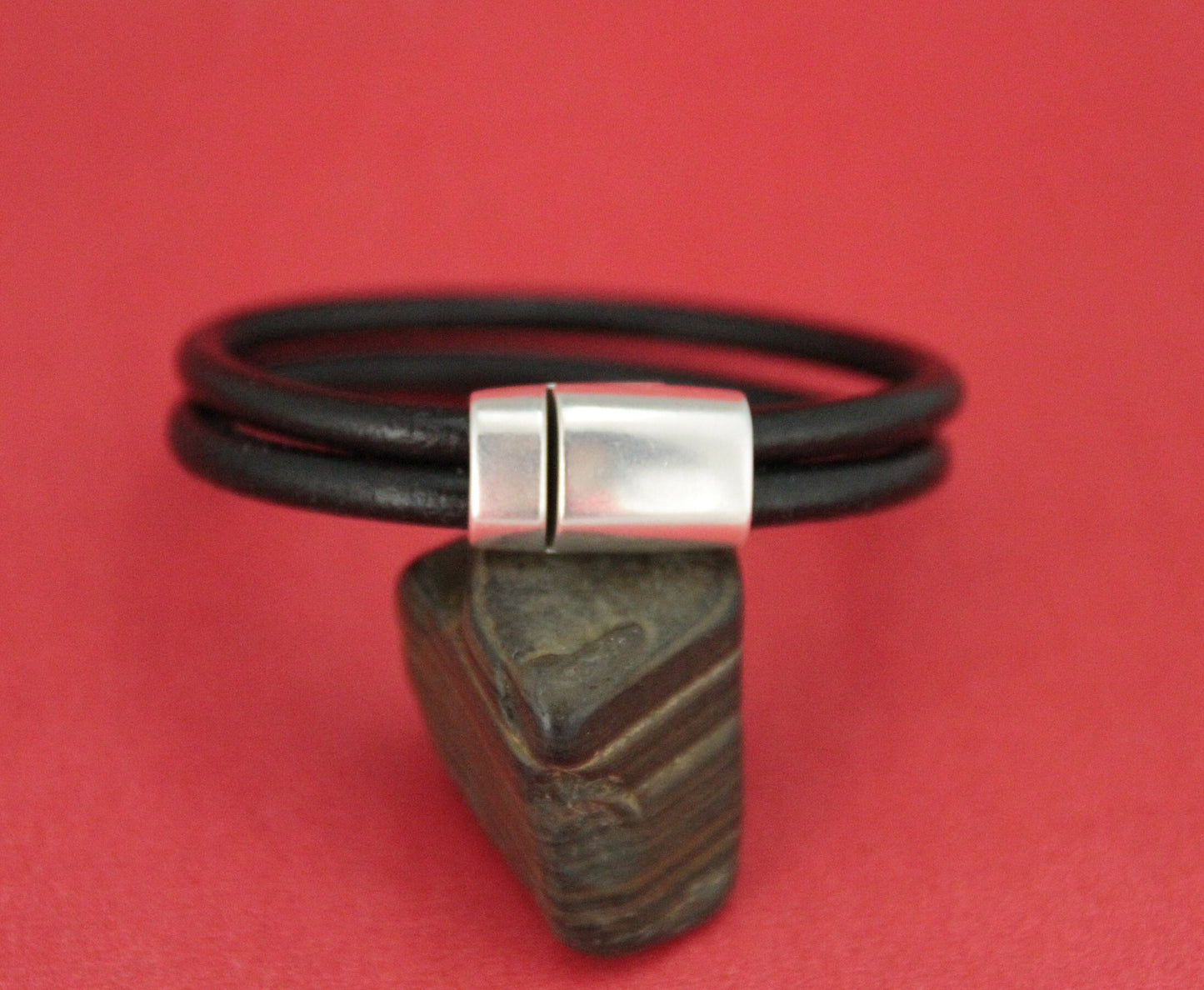 RC0172>>MADE IN EUROPE zamak 10mm x 5mm clasp, 10x5mm clasp, double strand 5mm cord clasp  Qty 1