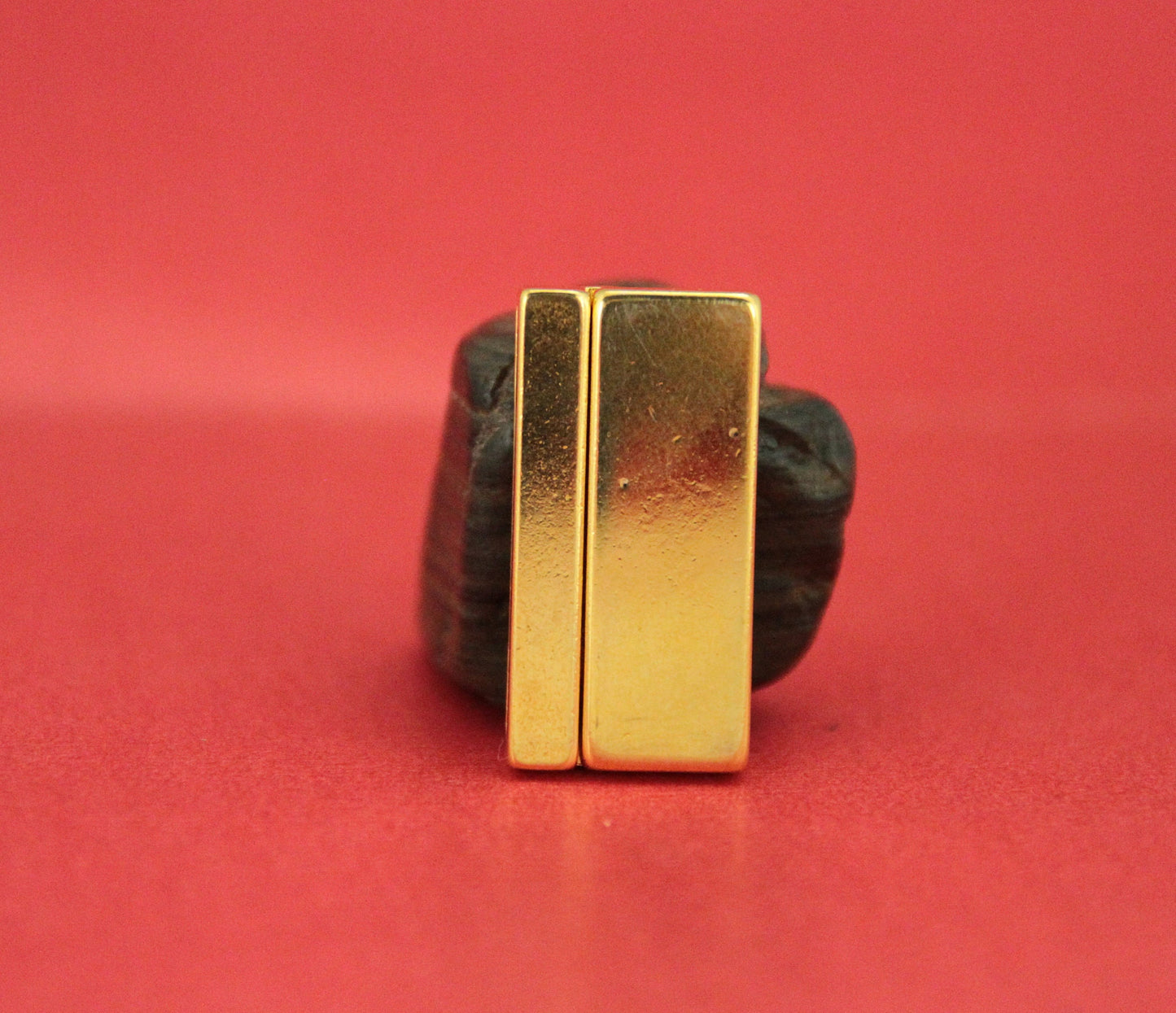 FC0352>>MADE IN EUROPE Zamak gold clasp for 30mm flat cord, bracelet gold clasp, flat 30mm cord gold zamak clasp, Qty1