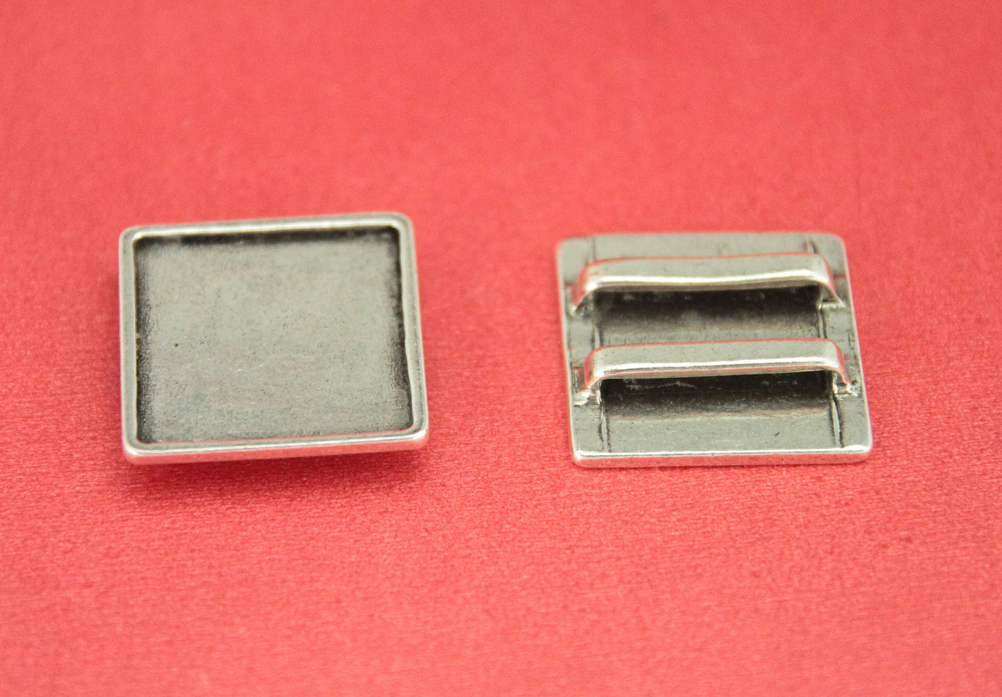 FS0465>>MADE IN EUROPE 20mm flat slider, large blank slider, square blank slider, (FM1P1)