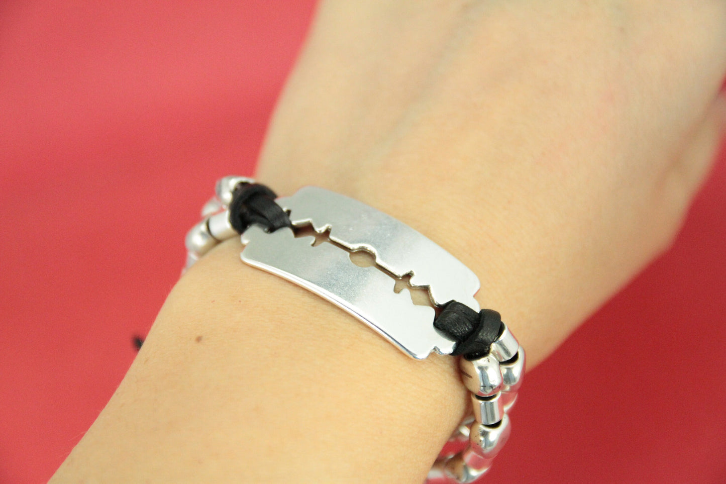 C0149>>MADE in EUROPE zamak razor blade connector, bracelet connector, bracelet razor blade connector (NG1482) qty1